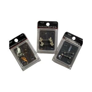 NWT Pierced Nation | 3-Pack Nipple Jewelry 14g